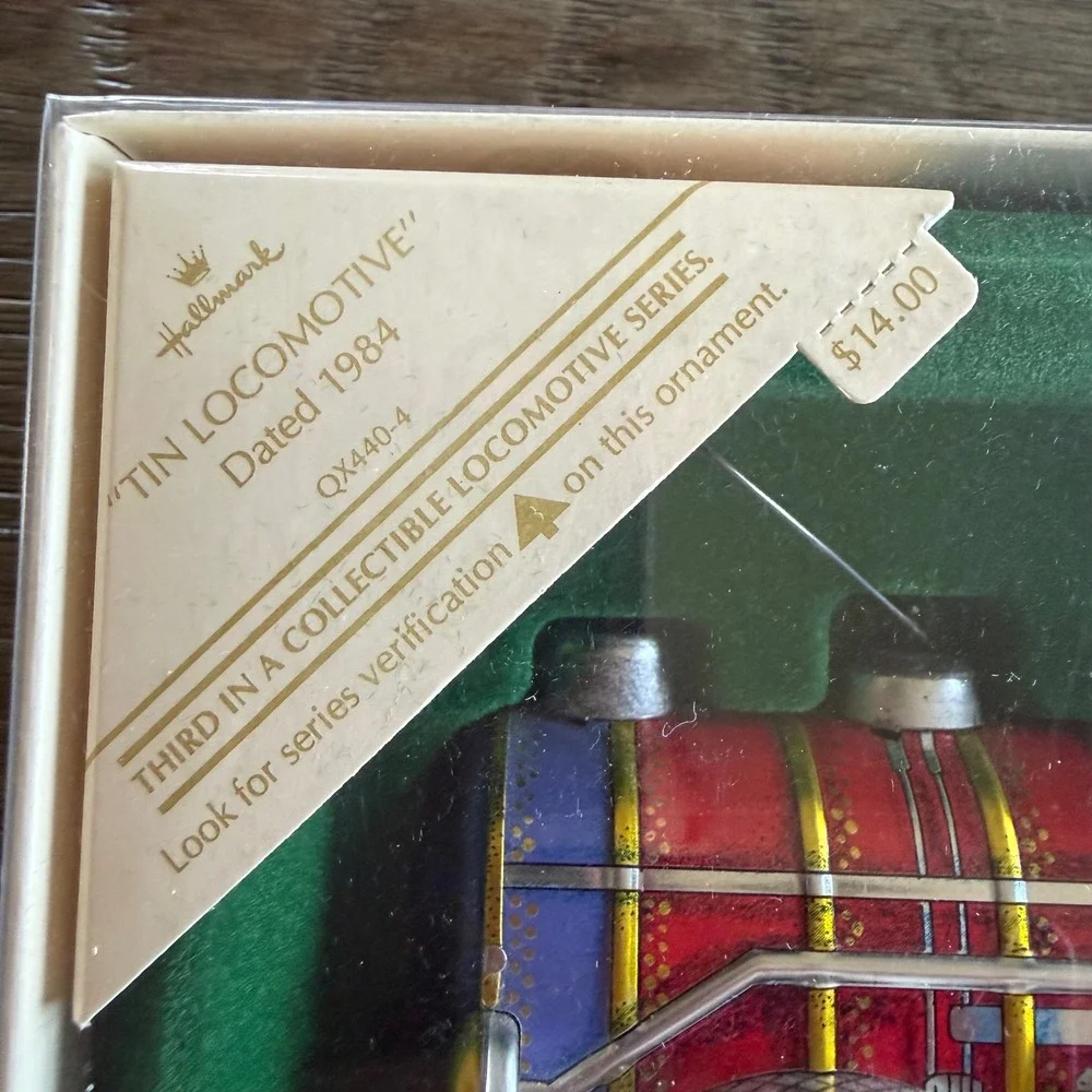 Hallmark Tin Locomotive Christmas‎ Ornaments 1983 1984 Vintage (Lot of 2)